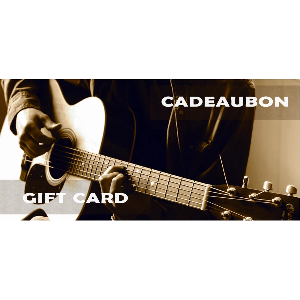 GitaarSessies Gift Card cadeaubon akoestisch € 50,-