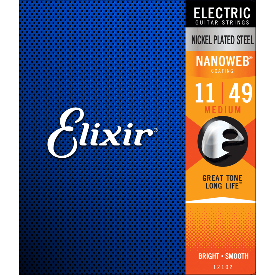 Elixir elektrische snaren 12102 medium 11-49 nanoweb
