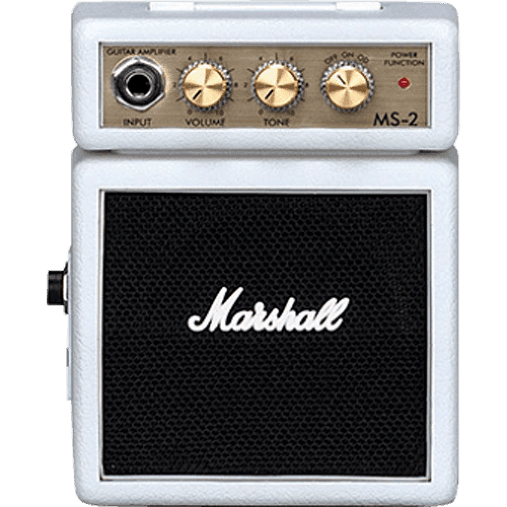Marshall MS2W 1w mini batterij gitaarversterker wit