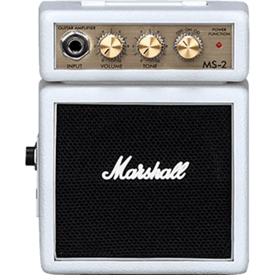 Marshall MS2W 1w mini batterij gitaarversterker wit