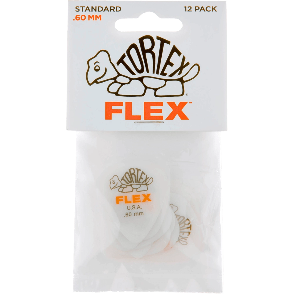 Dunlop plectrums tortex flex 0,60mm sachet de 12