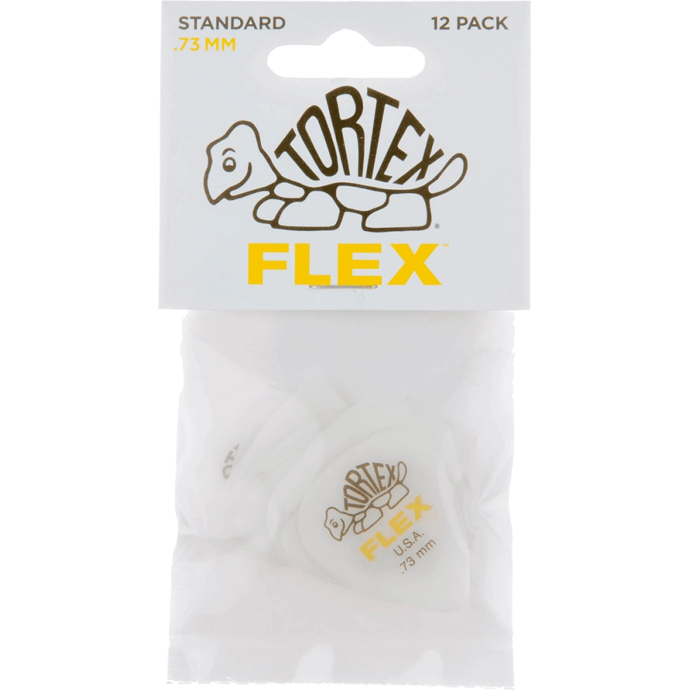 Dunlop plectrums tortex flex 0,73mm sachet de 12