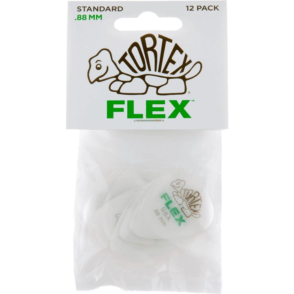 Dunlop plectrums tortex flex 0,88mm sachet de 12