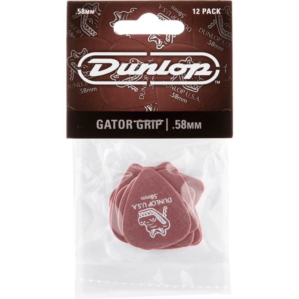 Dunlop plectrums gator grip 0,58mm zakje met 12 plectra