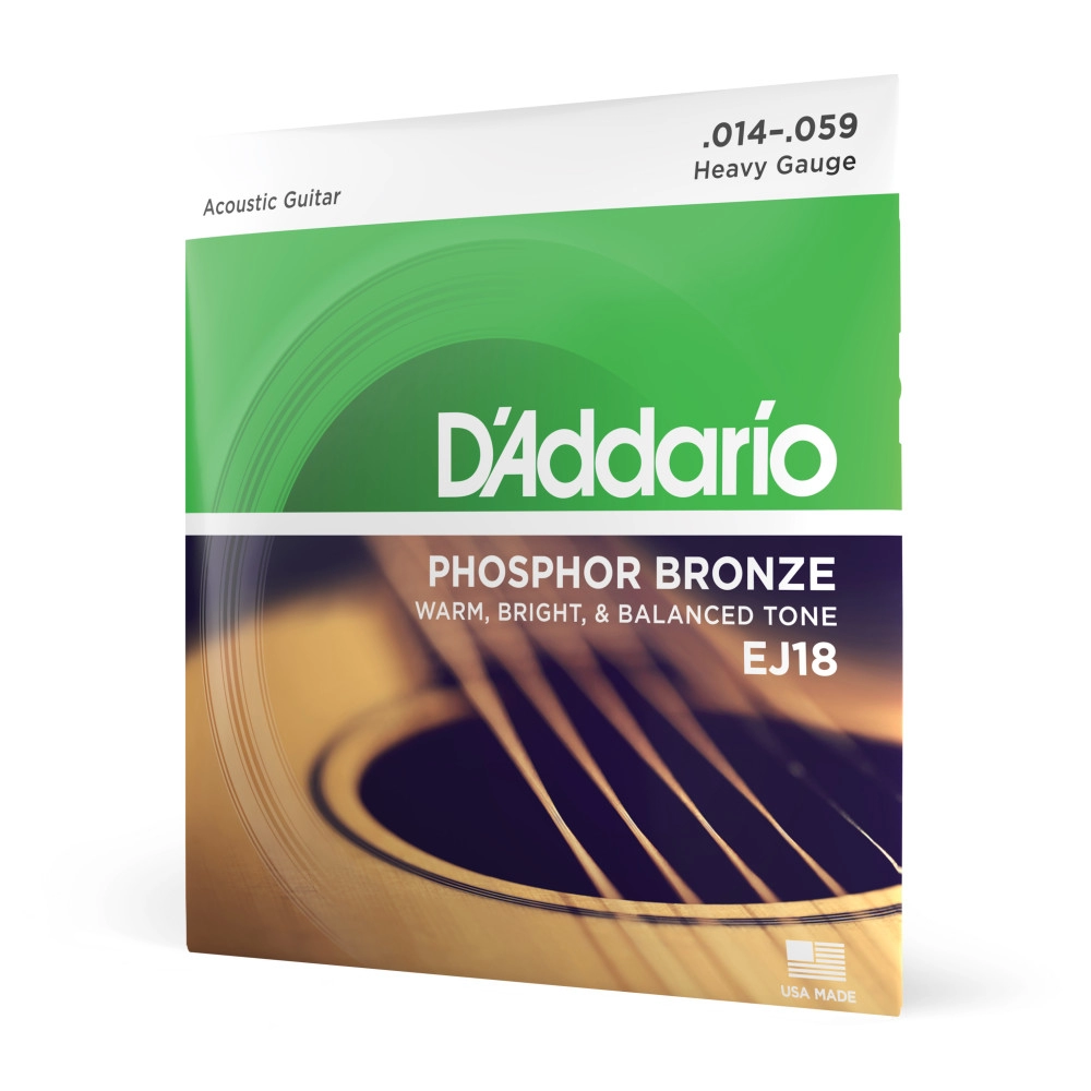 D'Addario EJ18 Phosphor Bronze Acoustic Guitar Strings, Heavy, 14-59