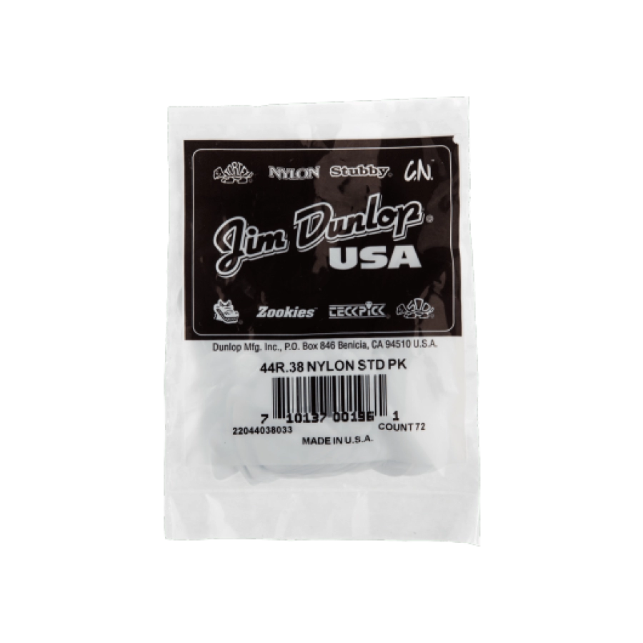 Dunlop plectrums zakje met 72, extra soepel, wit