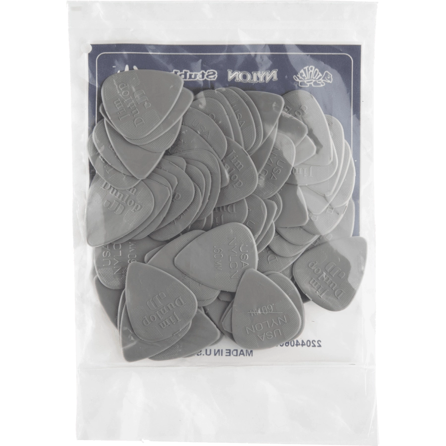 Dunlop plectrums zakje met 72, soepel/medium, licht grijs