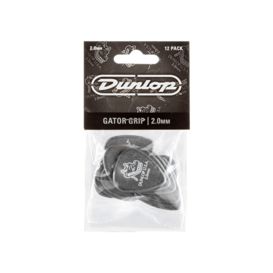 Dunlop plectrums gator grip 2,00mm zakje met 12