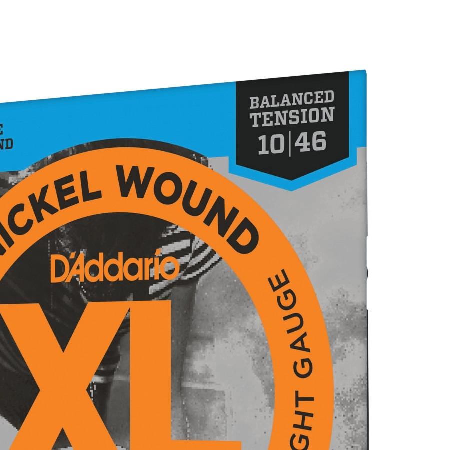 D'Addario EXL110BT Nickel Wound Electric Guitar Strings, Balanced Tension Regular Light, 10-46